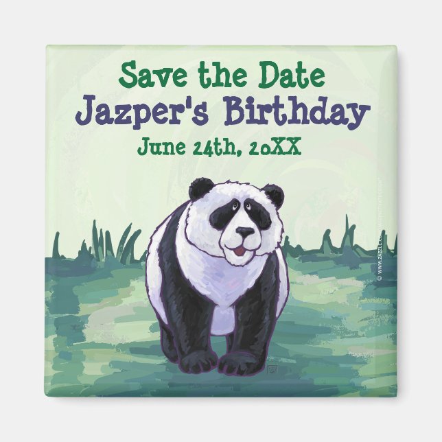 Imán Centro de Fiesta de Oso Panda (Frente)