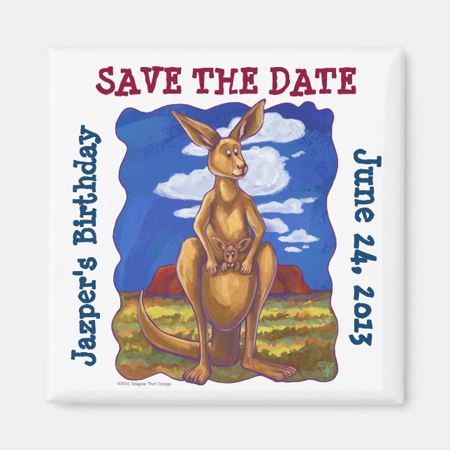 Imán Centro de Fiestas de Kangaroo (Frente)