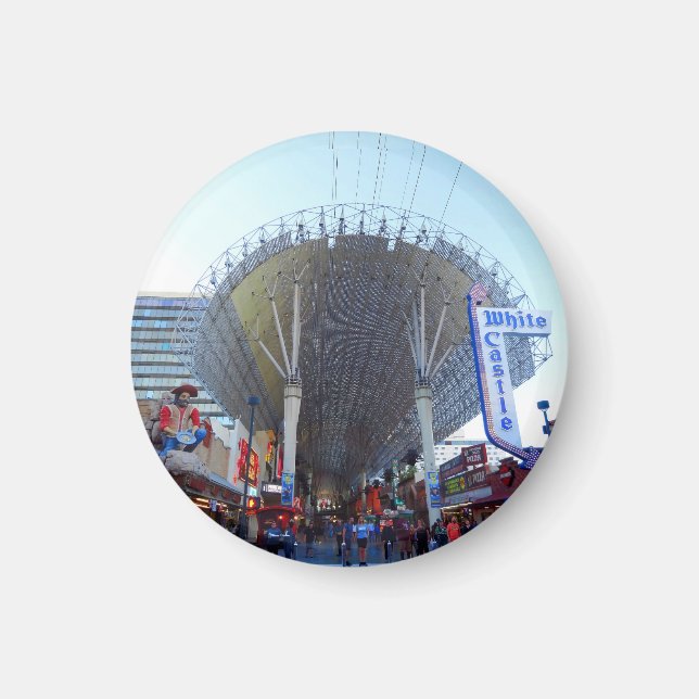 Imán Centro de Las Vegas #1 Round Magnet (Frente)