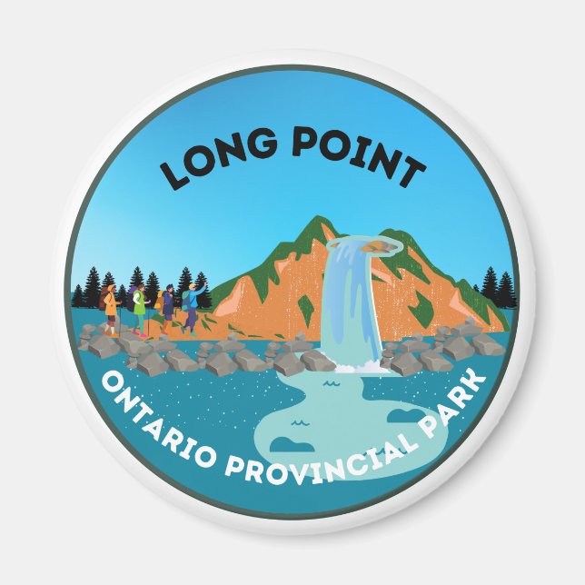 Imán Centro de Parque Provincial Long Point Ontario (Frente)