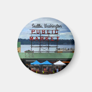 Imán Centro del Mercado Público de Seattle #3 Redondeo