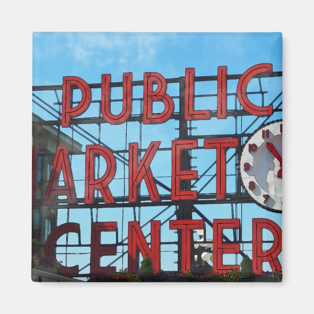 Imán Centro del Mercado Público en Seattle Washington (Frente)