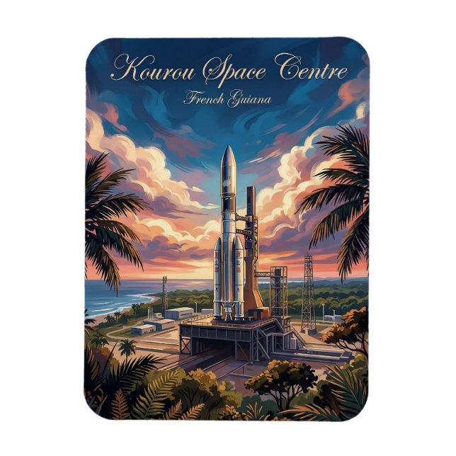 Imán Centro Espacial Guyanés Guayana Francesa (Vertical)