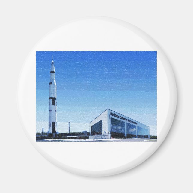 Imán Centro Espacial y Cohetes de Huntsville, Alabama (Frente)
