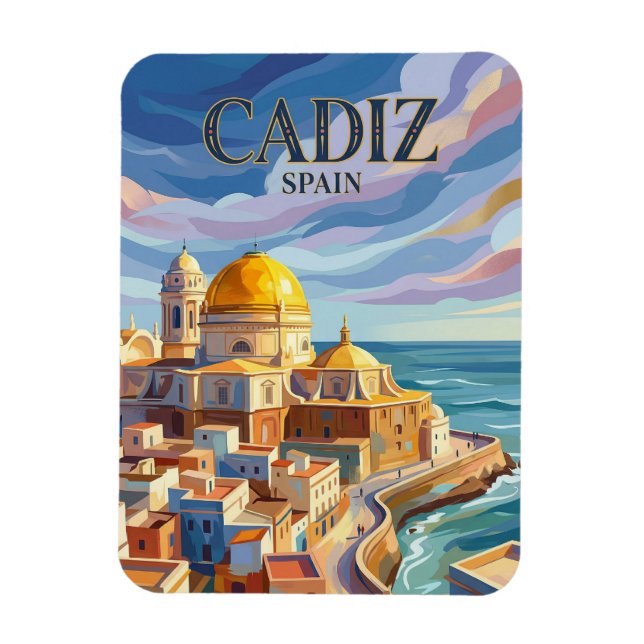Imán Centro histórico de Cádiz España (Vertical)