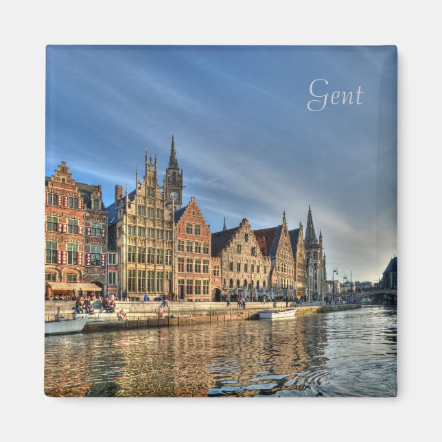 Imán centro histórico de Gante, Bélgica (Frente)