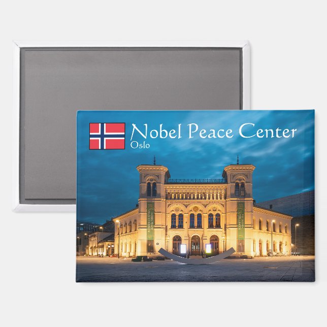 Imán Centro Nobel de la Paz (Anverso/Reverso)
