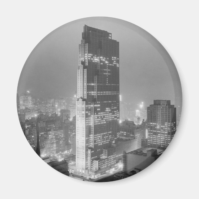 Imán Centro Rockefeller y Edificio RCA de Nueva York (Frente)