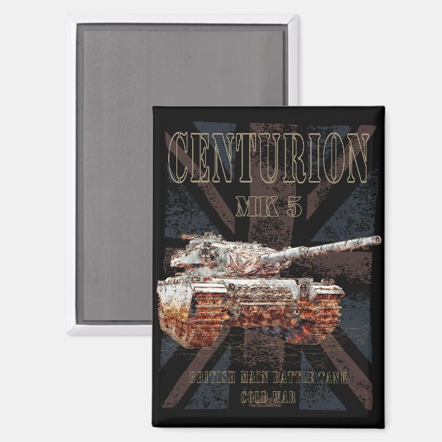 Imán Centurion MK 5 MBT. Tanque de batalla principal br (Anverso/Reverso)