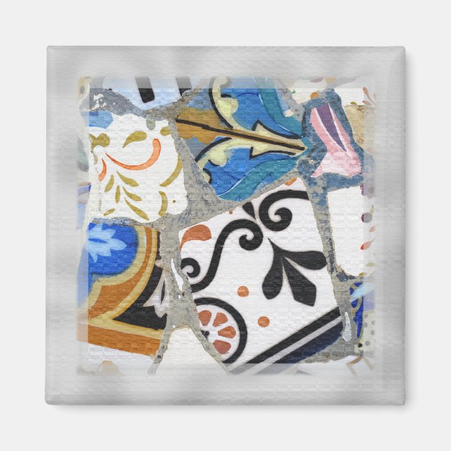 Imán Cerco de los Mosaicos de Gaudí en Barcelona (Frente)