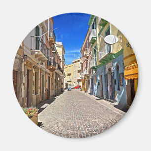 Imán Cerdeña - calle principal en Carloforte