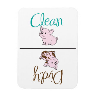 Imán Cerdito limpio/sucio Refrigerador del lavavajillas