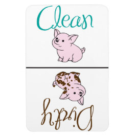 Imán Cerdito limpio/sucio Refrigerador del lavavajillas