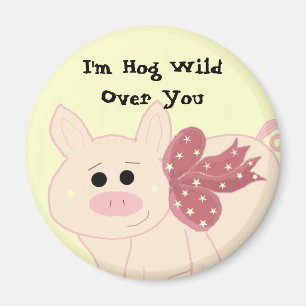 Imán Cerdo Adorable con Frase