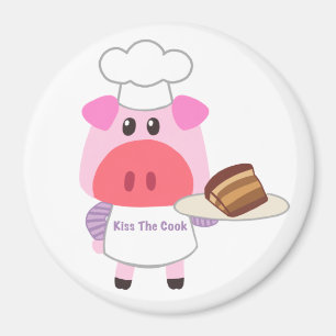 Imán Cerdo Chef Adorable
