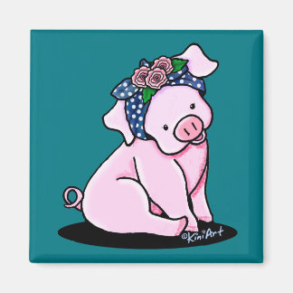 Imán Cerdo de Bonito de KiniArt