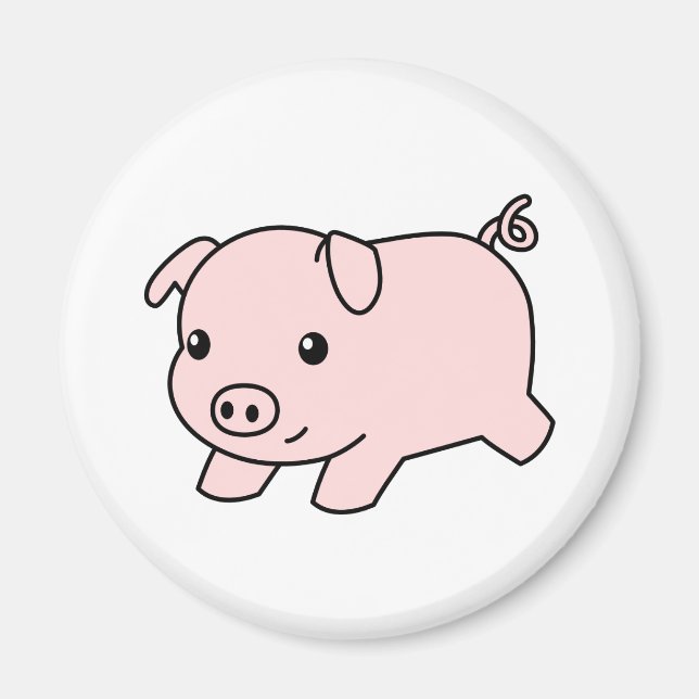 Imán Cerdo de cartón en ejecución (Frente)