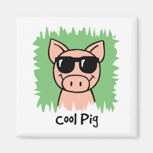 Imán Cerdo de Guay del clip art del dibujo animado con
