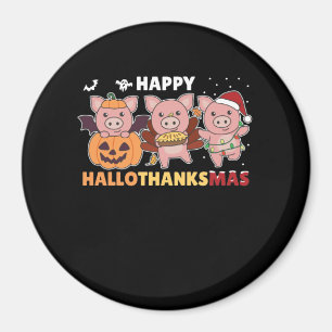 Imán Cerdo feliz de Hallothanksmas