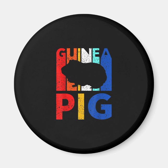 Imán Cerdo guineano - Viñeta que amo a mi cerdo guinean (Frente)