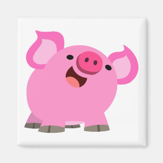 Imán Cerdo Personalizado Cute Laughing