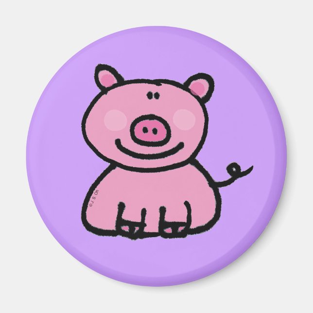 Imán Cerdo rosa (Frente)