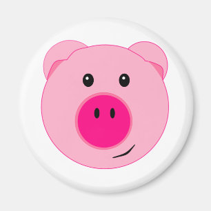 Imán Cerdo rosado lindo