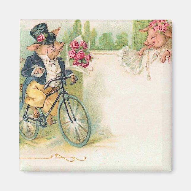 Imán Cerdos románticos (Frente)