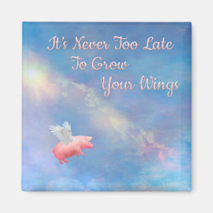 Imán Cerdos voladores cultivan tus alas