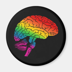 Imán Cerebro arco iris