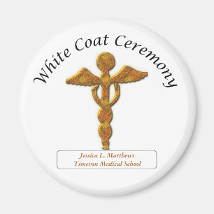Imán Ceremonia de Abrigo Blanco Medicina de oro, Regalo