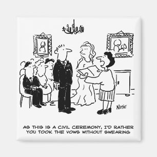 Imán Ceremonia de boda civil en una oficina del registr