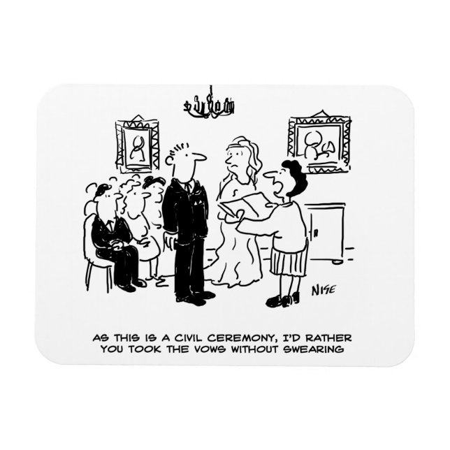 Imán Ceremonia de boda civil en una oficina del registr (Horizontal)