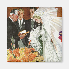 Imán Ceremonia de bodas con novia y novio