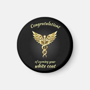 Imán Ceremonia de Cocina Blanca Oro Médico