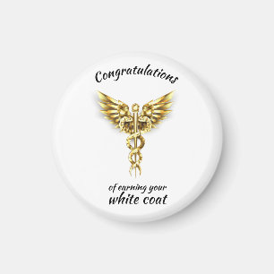 Imán Ceremonia de Cocina Blanca Oro Médico
