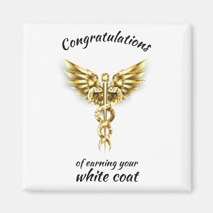 Imán Ceremonia de Cocina Blanca Oro Médico