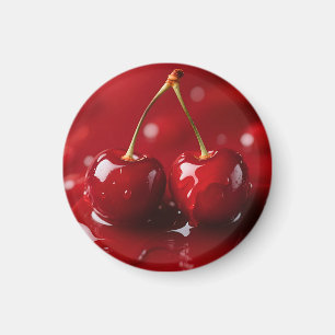 Imán Cerezas Brillantes Fantasía de Jugo Rojo