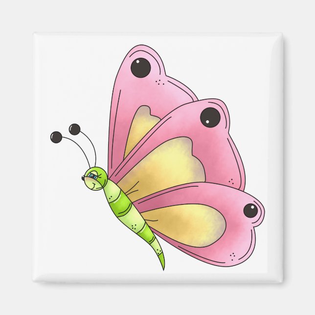 Imán Cerezas de campo ・ Mariposa rosa (Frente)