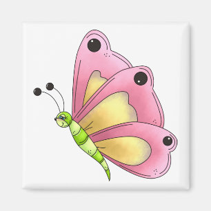 Imán Cerezas del país · Mariposa rosada