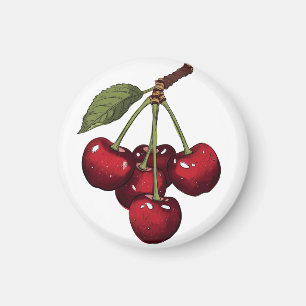 Imán Cerezas Rojas Lindas mamá regaló Cerezas Dulces Br