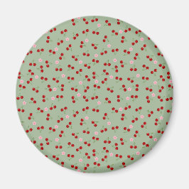 Imán Cerezas Y Flores