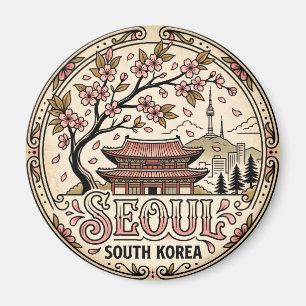 Imán Cerezo en flor de Seúl Corea del Sur
