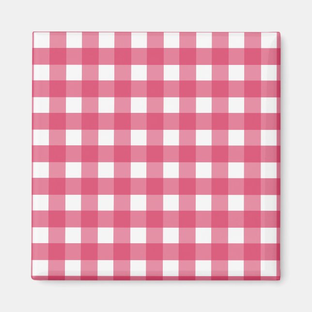 Imán Cerise gingham (Frente)