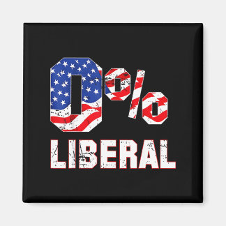 Imán Cero Por Ciento 0% Liberal Vintage Bandera De Usa 