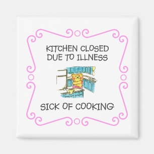 Imán Cerrado de la cocina debido al enfermo de cocinar