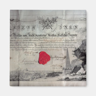 Imán Certificado masónico, 1785
