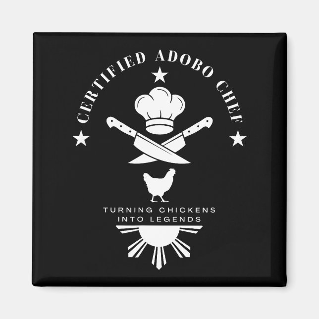 Imán Certified Adobo Chef New Filino Graphics Statement (Frente)