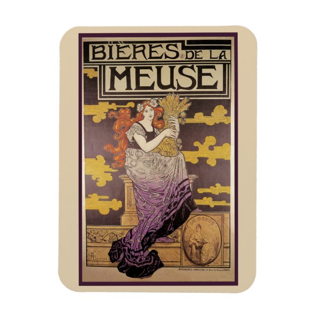 Imán Cerveza de la Meuse de Marc Auguste Bastard (Vertical)
