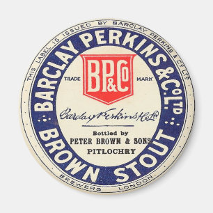 Imán Cerveza de malta de Barclay Perkins Brown